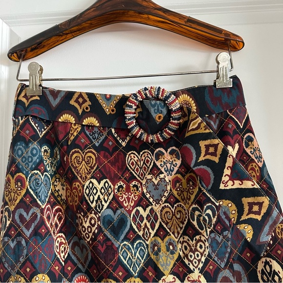 Farm Rio Black Hearts Ikat Mini Skirt - Picture 2 of 9